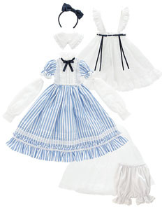 Alice Dress Set (Blue Stripe x White), Azone, Accessories, 1/3, 4582119982898